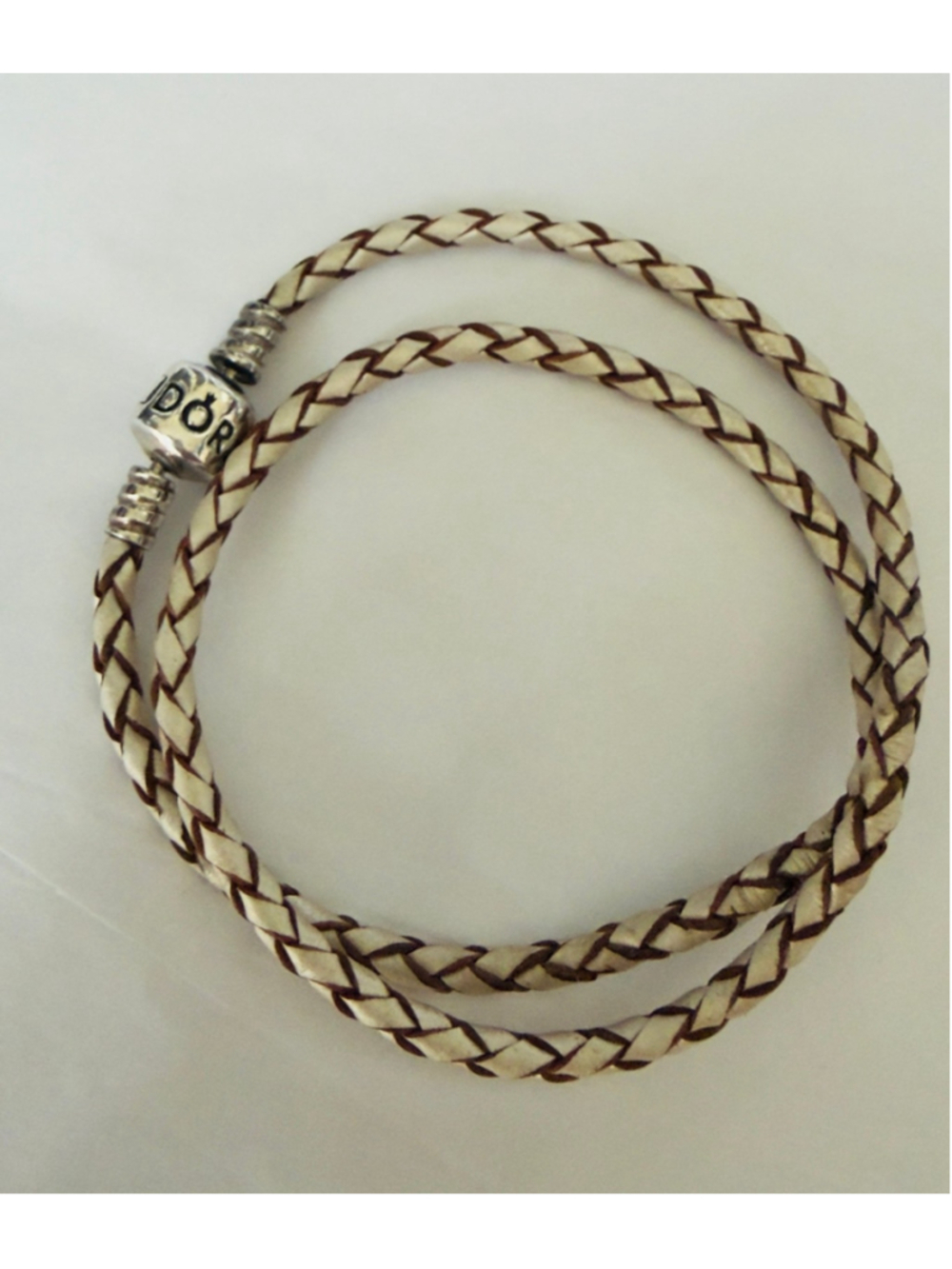 Pandora Leather Champagne Necklace 14.9 Inches